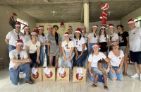 Ação Social da CDL/Mulher ilumina o Natal de 55 Famílias na Vila Cachoeirinha em Joaçaba
