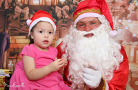 Casinha do Papai Noel é uma das principais atrações do Natal Encantado de Joaçaba